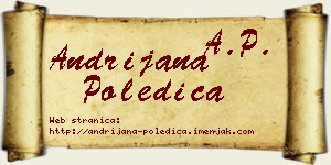 Andrijana Poledica vizit kartica
